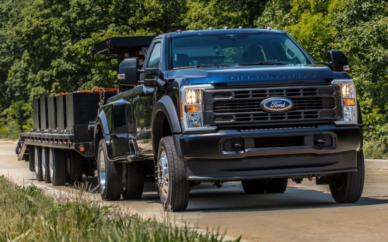 Ford Super Duty F-350 pickup towing a trailer near Sarcoxie, MO